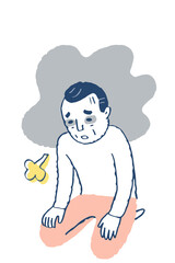 精神疾患の男性