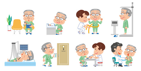 高齢者健康診断　検査内容　高齢男性