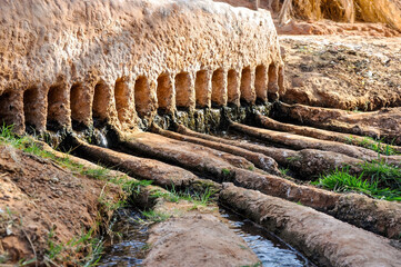Historical irrigation system in the Sahara desert