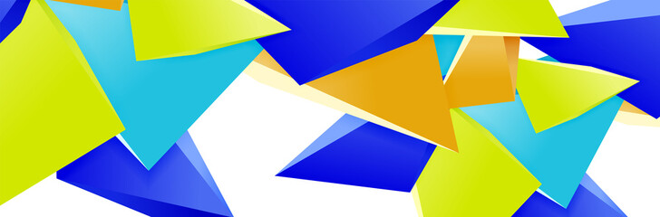 Triangle mosaic abstract background, 3d triangular low poly shapes. Geometric vector illustration for covers, banners, flyers and posters and other