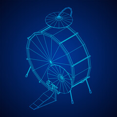 Musical instruments set. Rock band drum kit. Percussion musical instrument