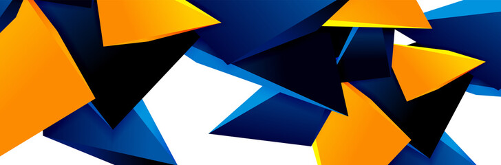 Triangle mosaic abstract background, 3d triangular low poly shapes. Geometric vector illustration for covers, banners, flyers and posters and other