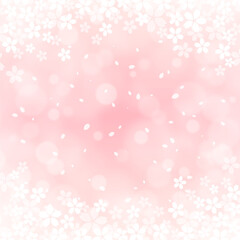 【桜の背景画像素材】ホワホワした桜の背景【春のイメージに】