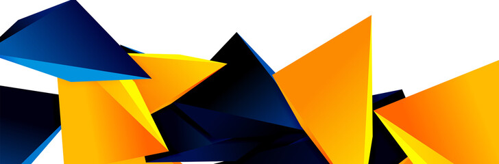 Triangle mosaic abstract background, 3d triangular low poly shapes. Geometric vector illustration for covers, banners, flyers and posters and other