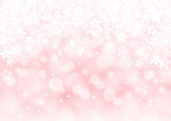 Fototapeta premium 【桜の背景画像素材】ホワホワした桜の背景【春のイメージに】