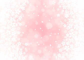 【桜の背景画像素材】ホワホワした桜の背景【春のイメージに】