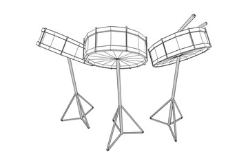 Fototapeta na wymiar Musical instruments set. Rock band drum. Percussion musical instrument