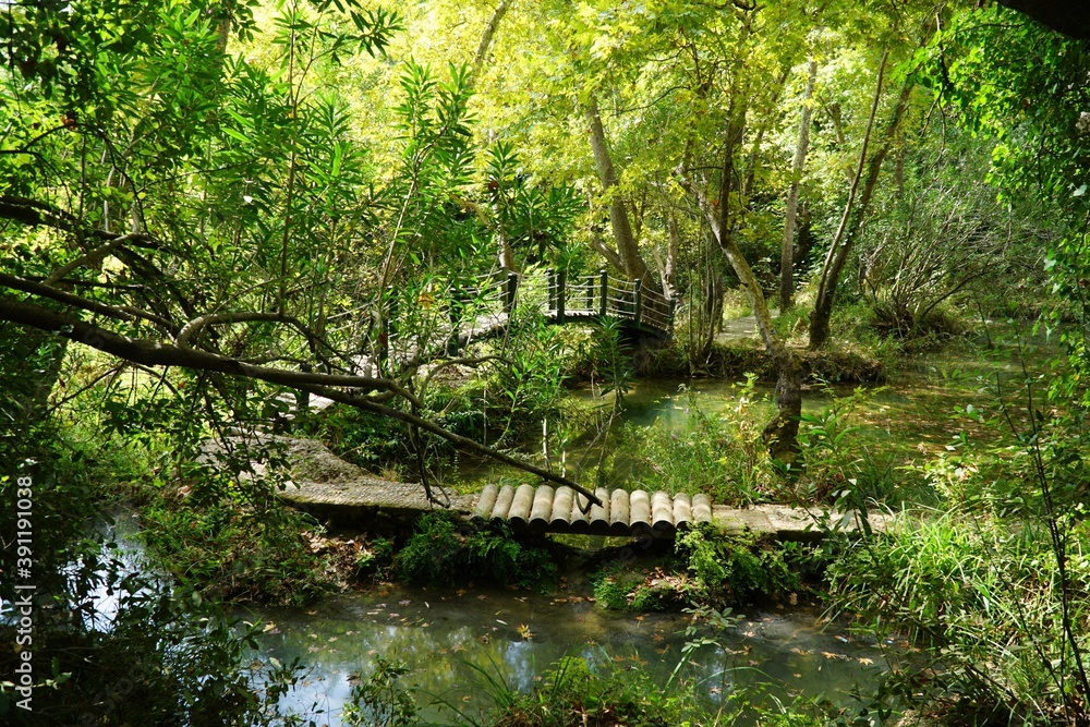 Wall mural View of Kursunlu Waterfalls in Antalya district of Turkey.