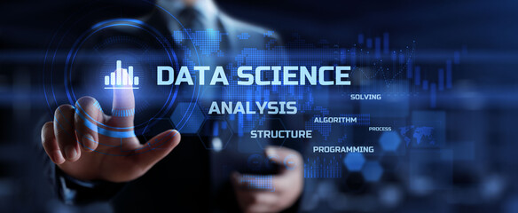 Fototapeta na wymiar Data science. Big data analysing methods. Information technology concept.