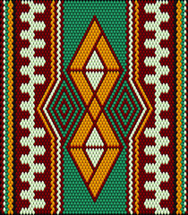 Fototapeta premium Ornament is made in bright, juicy, perfectly matching colors. Ornament, mosaic, ethnic, folk pattern.