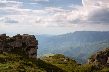 Fototapeta na wymiar Green valley on Balkan Mountains in Serbia