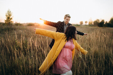 Loving couple awaitnig for a baby