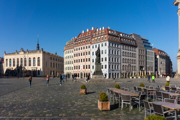 Naklejka premium Dresden Sachsen Frauenkirche Deutschland Himmel 