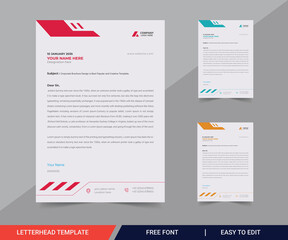 Professional Letterhead Template, Modern Business Letterhead Design Template. Creative & Clean business letterhead for your corporate project. Print Ready vector illustration & corporate letterhead