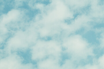 Beautiful sky and clouds in soft color.Soft  cloud in the sky background blue tone.