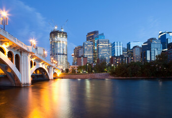 Bridge to Downtown Calgary