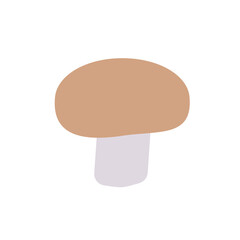 champignon mushroom on white background