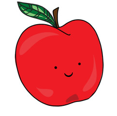 a cute smiling apple