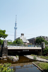 Naklejka premium 法恩寺橋と東京スカイツリー
