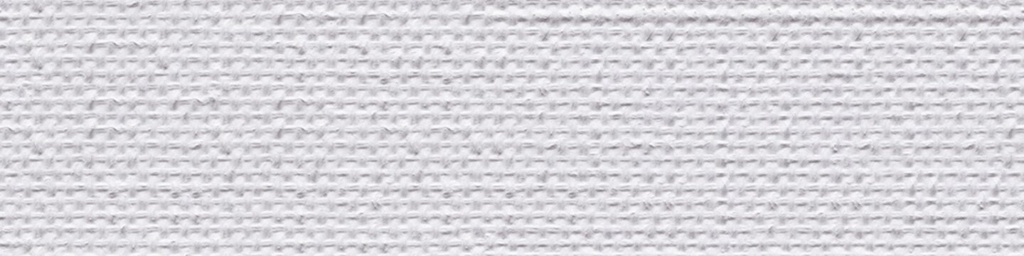 Canvas natural background in white color for attractive design look. Seamless panoramic texture. © Dmytro Synelnychenko