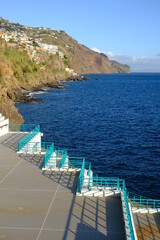 Cliffs and coast near Funchal, Madeira Island, Portugal