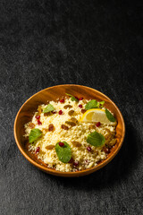 クスクス　Couscous is a fine pasta from North Africa 