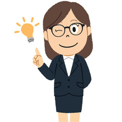 アドバイスをする上司のイラスト 