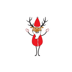 Christmas deer which. Merry Christmas. - Vector illustration.
