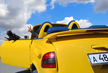 yellow taxi car