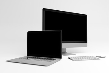 Mock up of device - 3d rendering