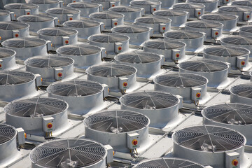 Power Plant Ventilation shafts on a rooftop