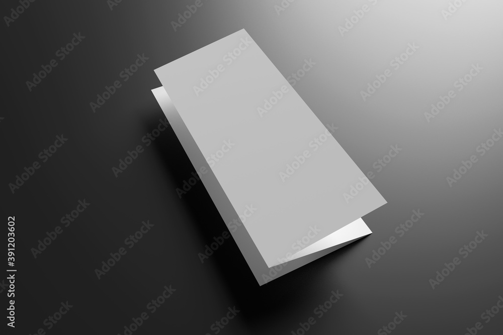 Poster trifold brochure mock up on a background - 3d rendering