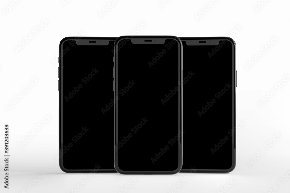 Aufkleber mock up of smartphone - 3d rendering