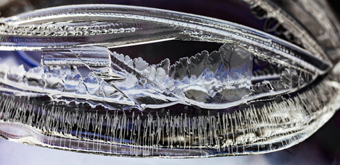 Abstract figures of frozen water