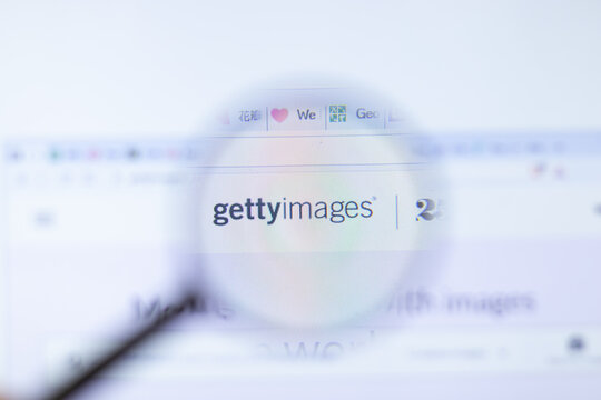 New York, USA - 29 September 2020: gettyimages gettyimages.com company website with logo close up, Illustrative Editorial