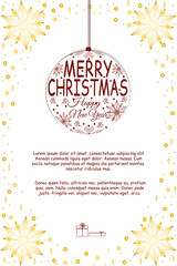 Christmas card template. Place for text. Great postcard. Vector illustration
