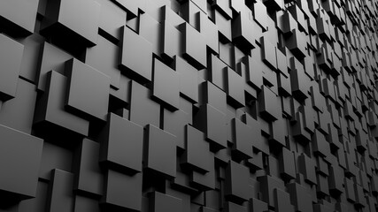 Abstract 3d modern dark cubes background
