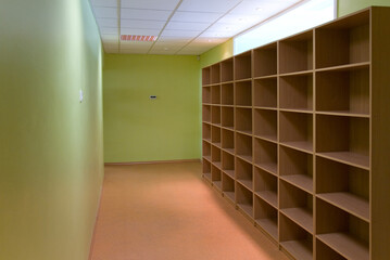 Storage Room With Cubby holes, pigeonholes, mailbox shelves