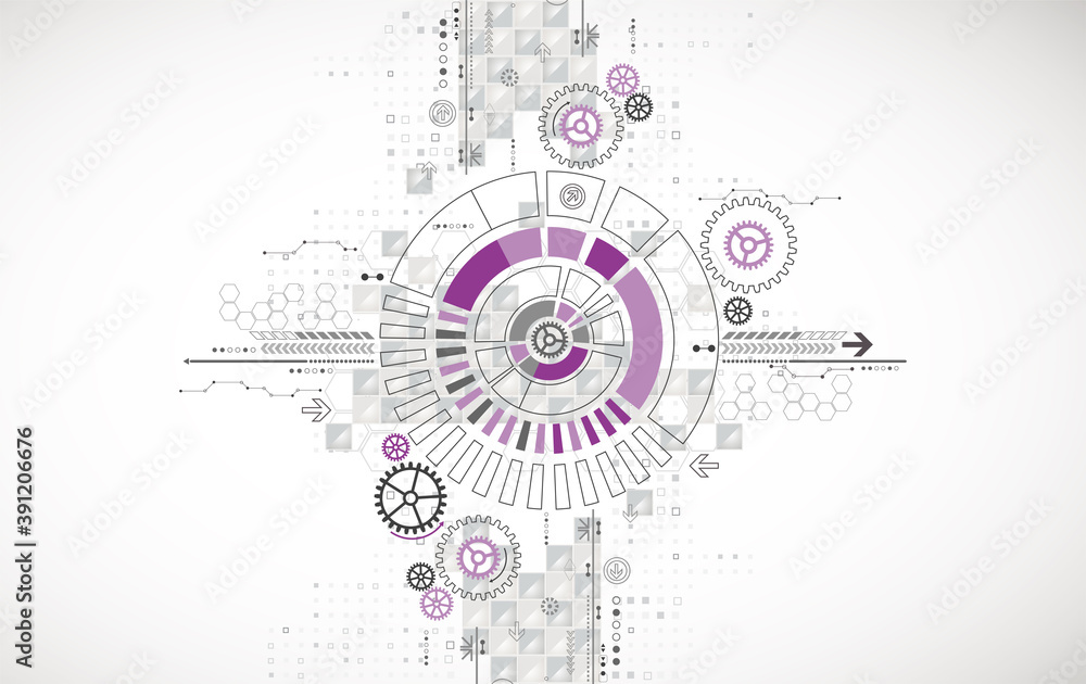 Poster Abstract vector background. Circle technology or science concept.