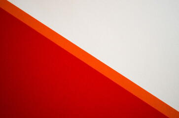 Diagonally divided with orange line red and white background wallpaper