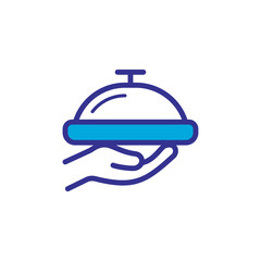 serving dish icon, vector design trendy