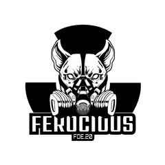 Esports Team Gaming Logotype - Ferocious Foe.20 Black & White