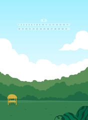 Emotional Background Illustration Calendar Collection