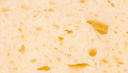 Texture of wheat bread on the cut close-up