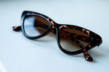 sunglasses on white background