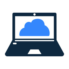 Cloud computing icon. Editable vector isolated on a white background.