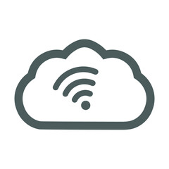 Cloud, technology, wifi icon. Vector graphics