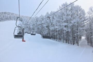 長野のスキー場の景色