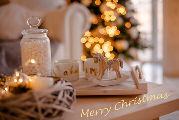 figurine of a horse in the New Year's interior