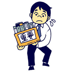 重要書類を運ぶ若い男性社員